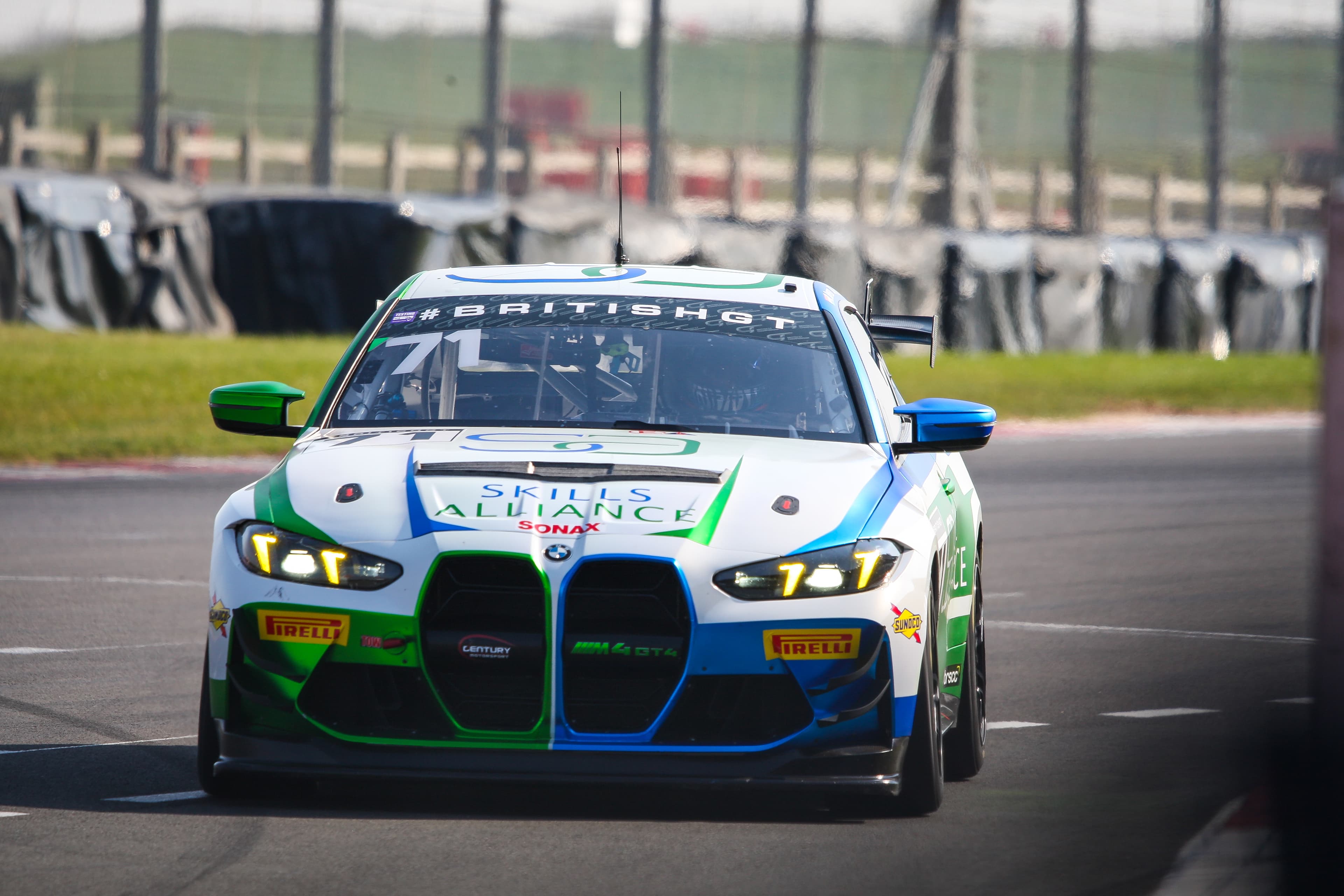 Motorsport action photographed trackside